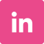 Ícone Rosa Linkedin