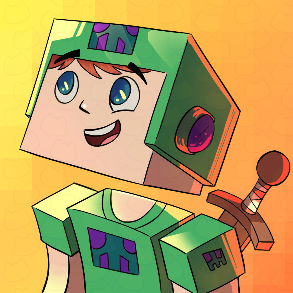 Ícone De Perfil Estilo Cartoon Minecraft